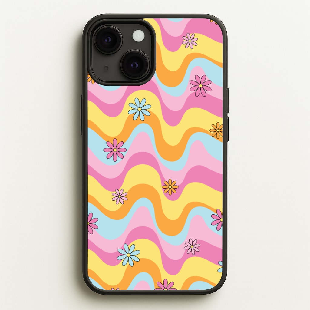 Summer Waves Retro Pattern - Abstract Patterns Phone Case for iPhone 13