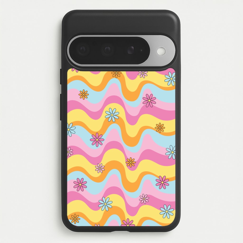 Summer Waves Retro Pattern Phone Case for Google Pixel 10 Pro XL