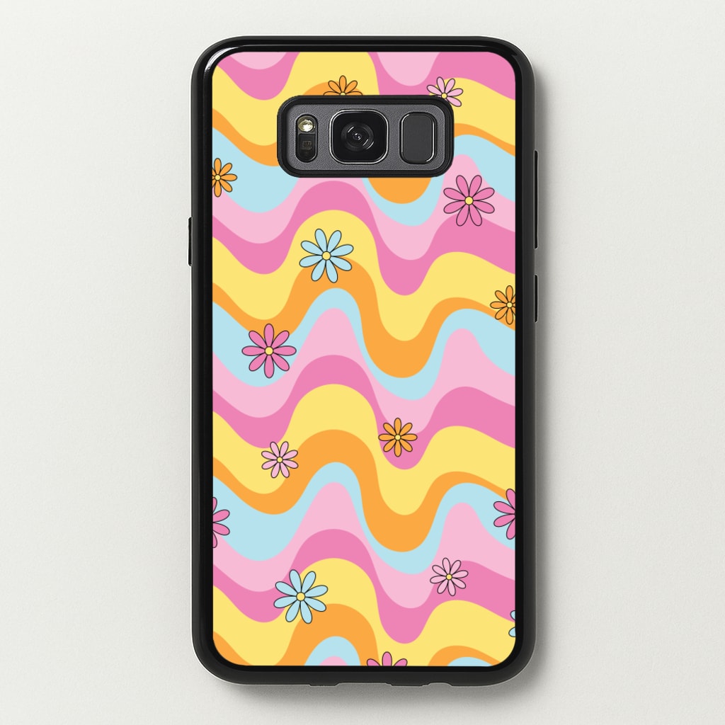 Summer Waves Retro Pattern - Abstract Patterns Phone Case for Galaxy S8