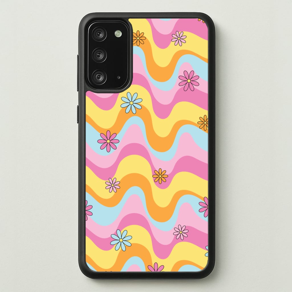 Summer Waves Retro Pattern - Abstract Patterns Phone Case for Galaxy Note 20