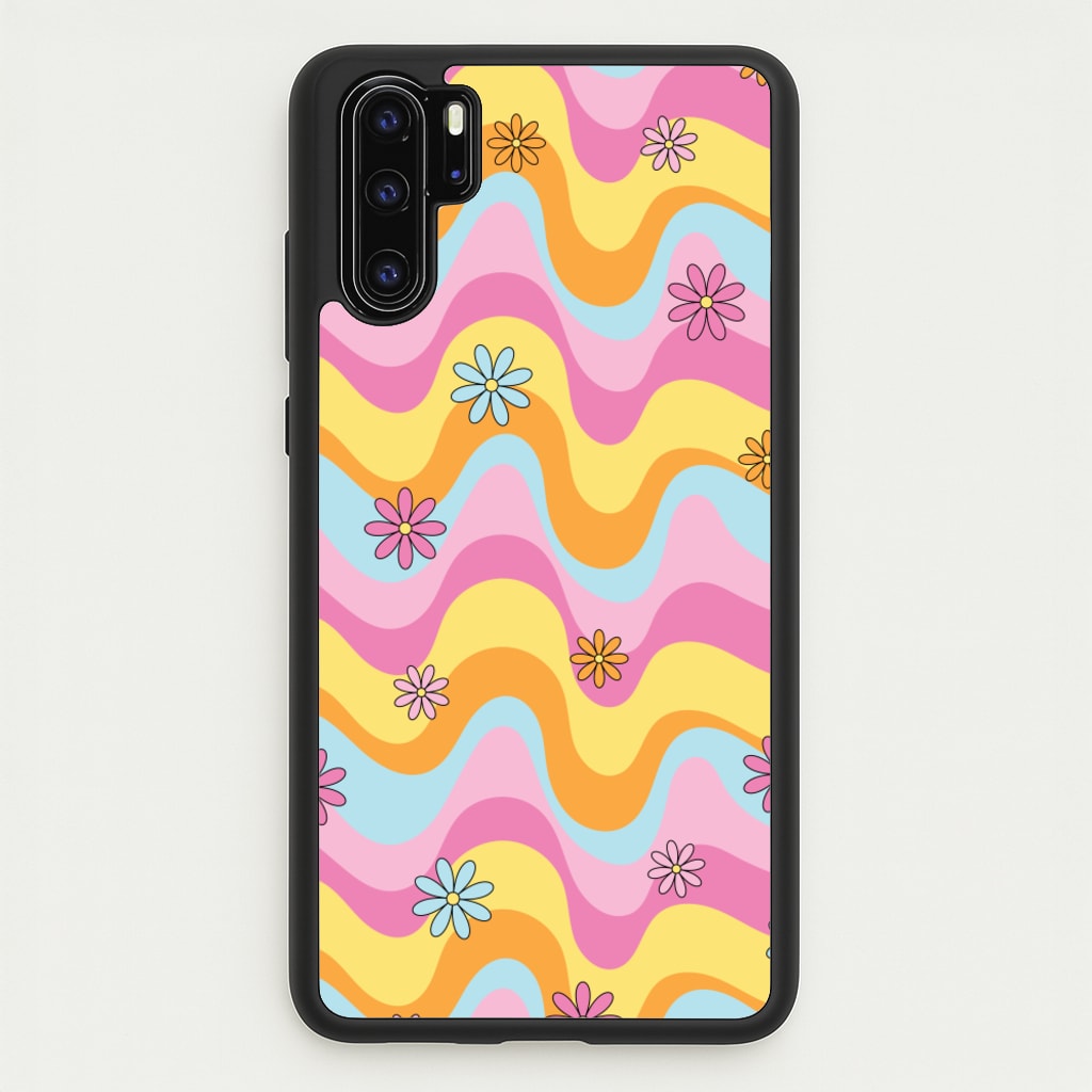 Summer Waves Retro Pattern - Abstract Patterns Phone Case for Huawei P30 Pro