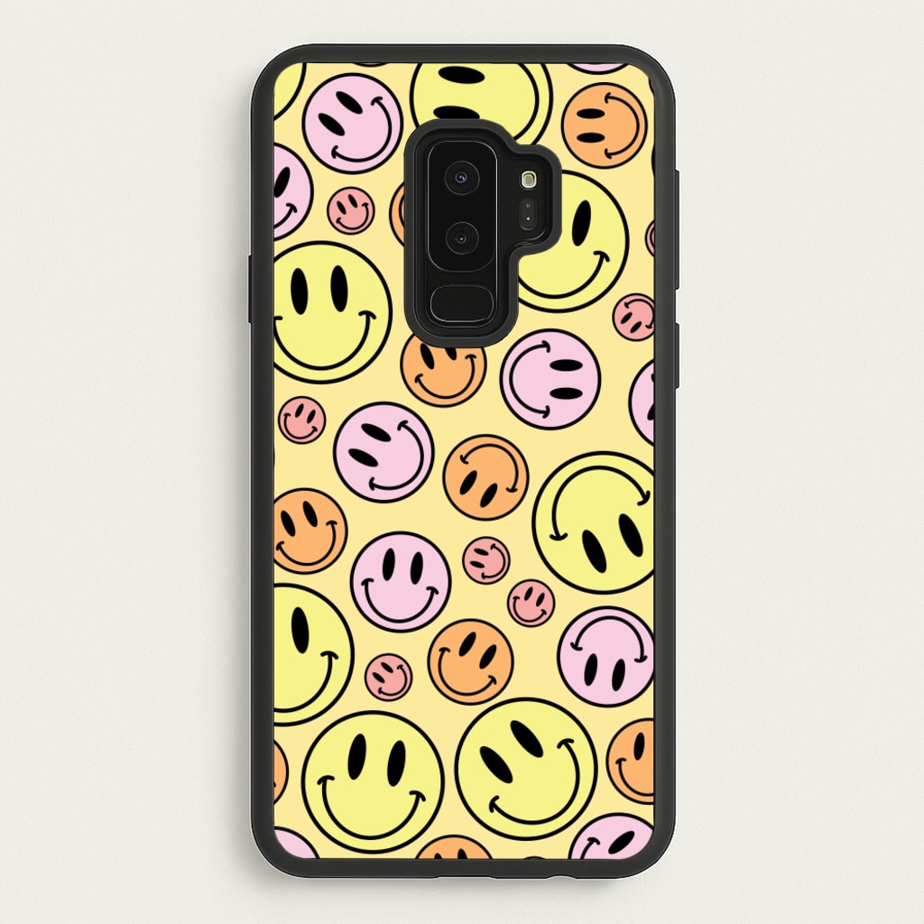 Retro Smileys Pattern - Abstract Patterns Phone Case for Galaxy S9 Plus