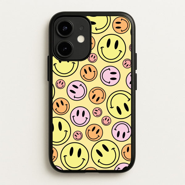 Retro Smileys Pattern - Abstract Patterns Phone Case for iPhone 12 Mini