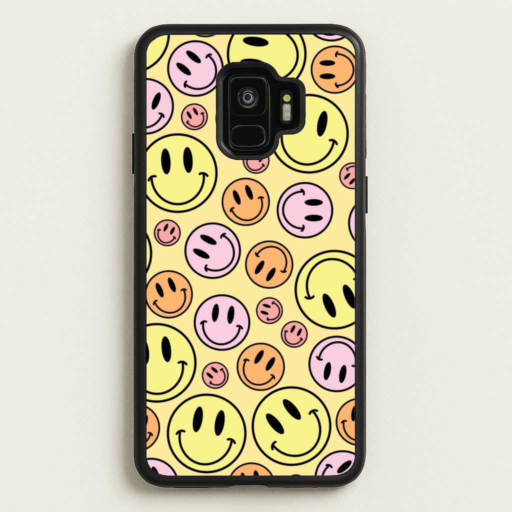 Retro Smileys Pattern - Abstract Patterns Phone Case for Galaxy S9