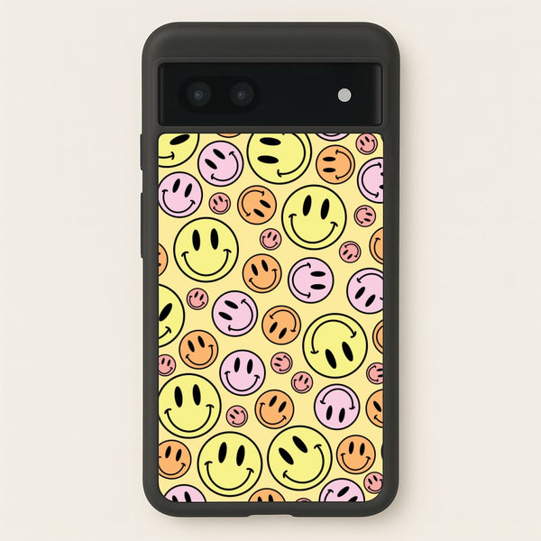 Retro Smileys Pattern - Abstract Patterns Phone Case for Google Pixel 7a