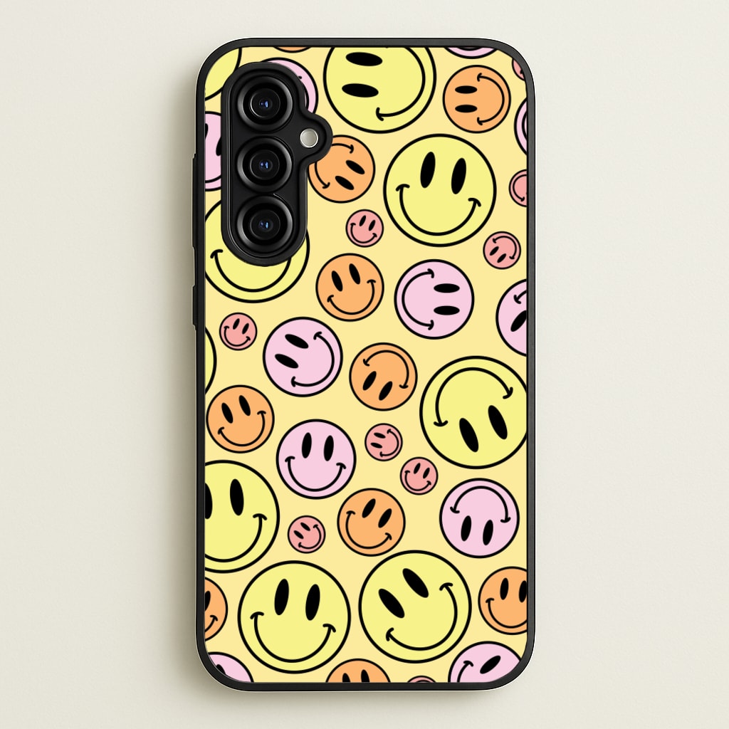 Retro Smileys Pattern - Abstract Patterns Phone Case for Galaxy A54