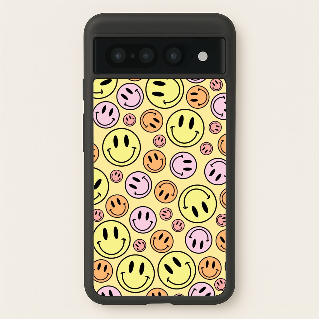 Retro Smileys Pattern - Abstract Patterns Phone Case for Google Pixel 7 Pro