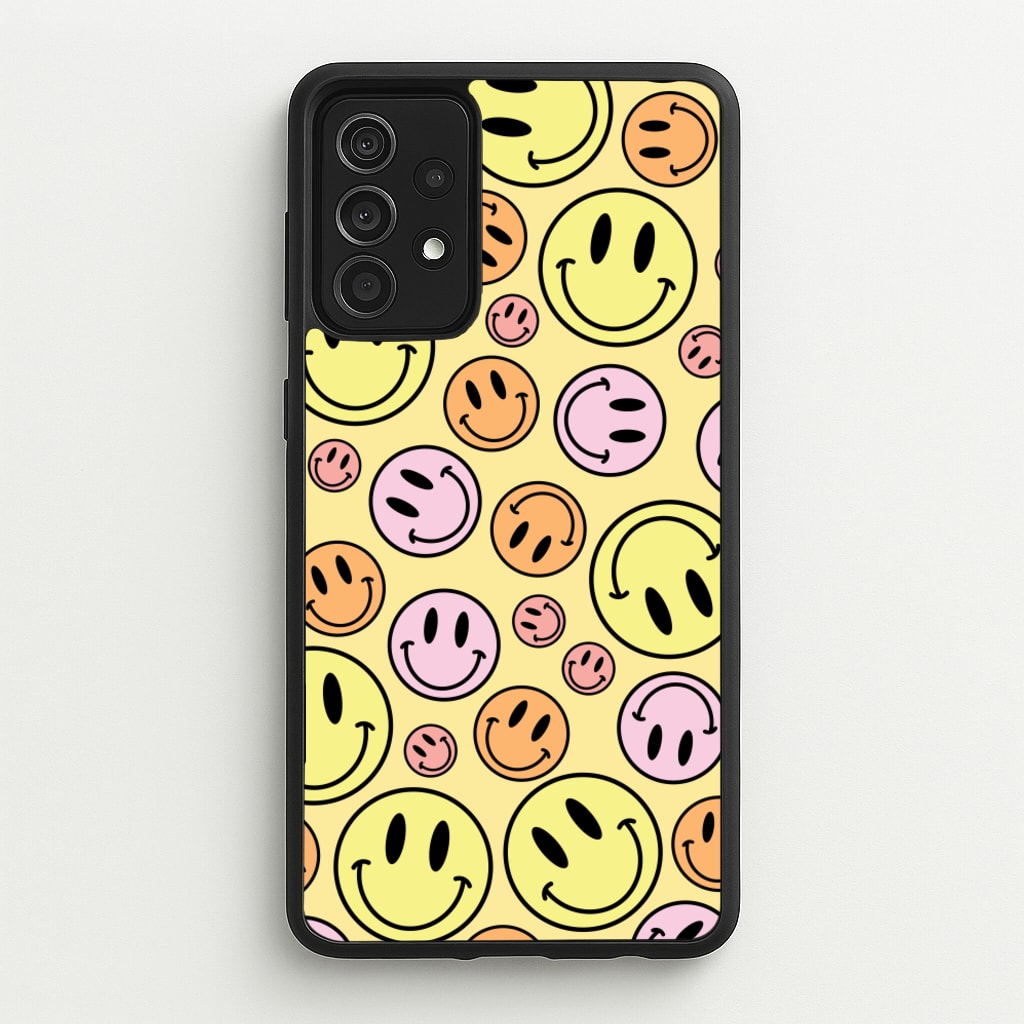 Retro Smileys Pattern - Abstract Patterns Phone Case for Galaxy A52 / A52s