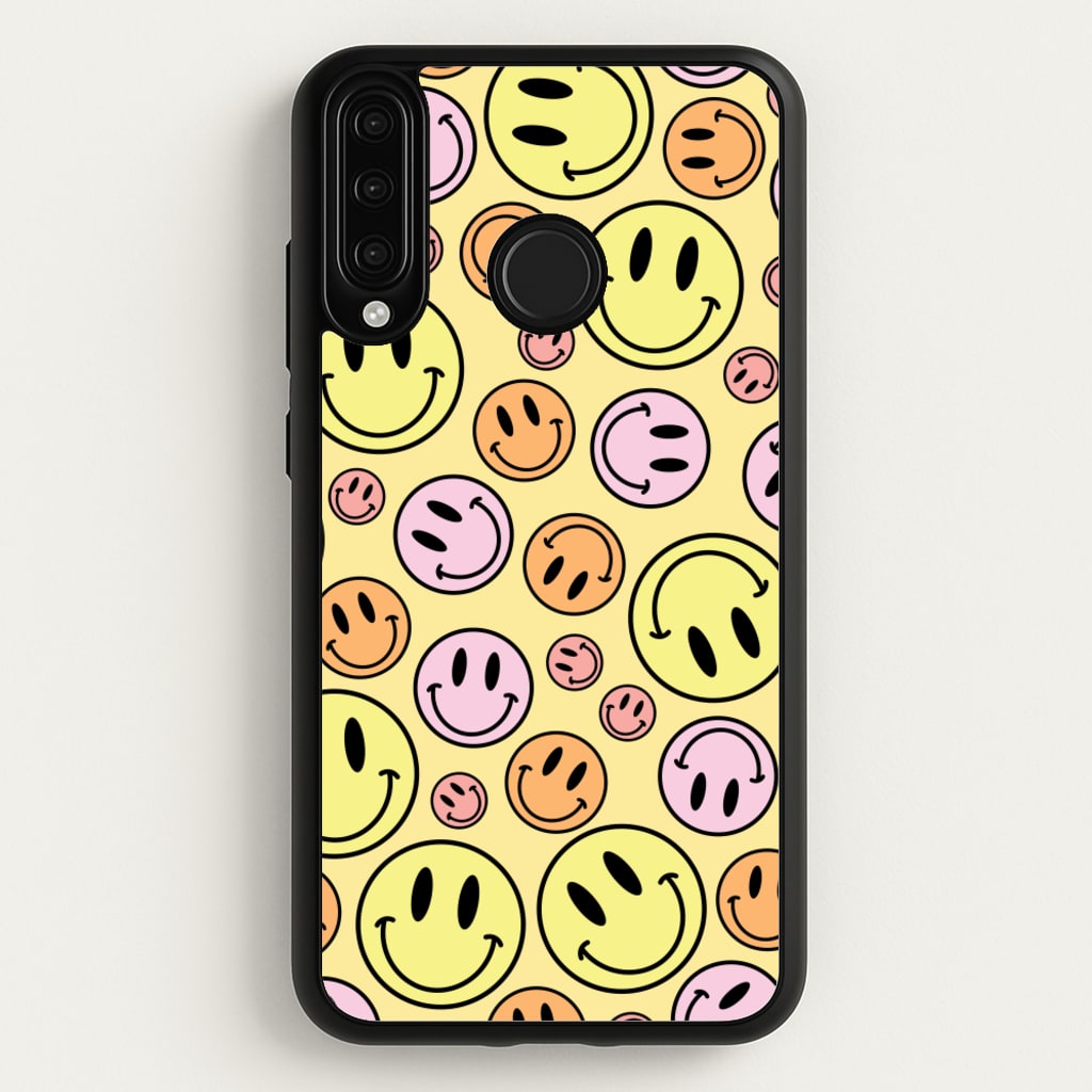 Retro Smileys Pattern - Abstract Patterns Phone Case for Huawei P30 Lite