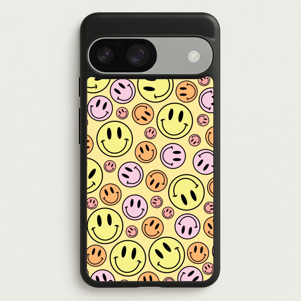 Retro Smileys Pattern - Abstract Patterns Phone Case for Google Pixel 9 / 9 Pro