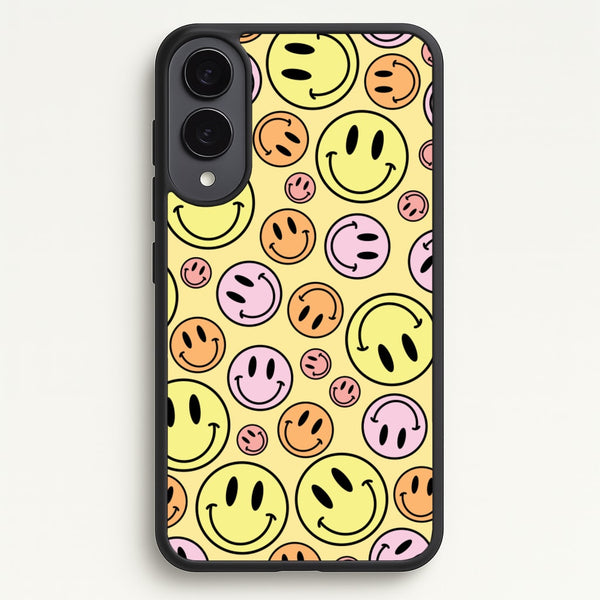 Retro Smileys Pattern - Abstract Patterns Phone Case for Galaxy S25 Edge