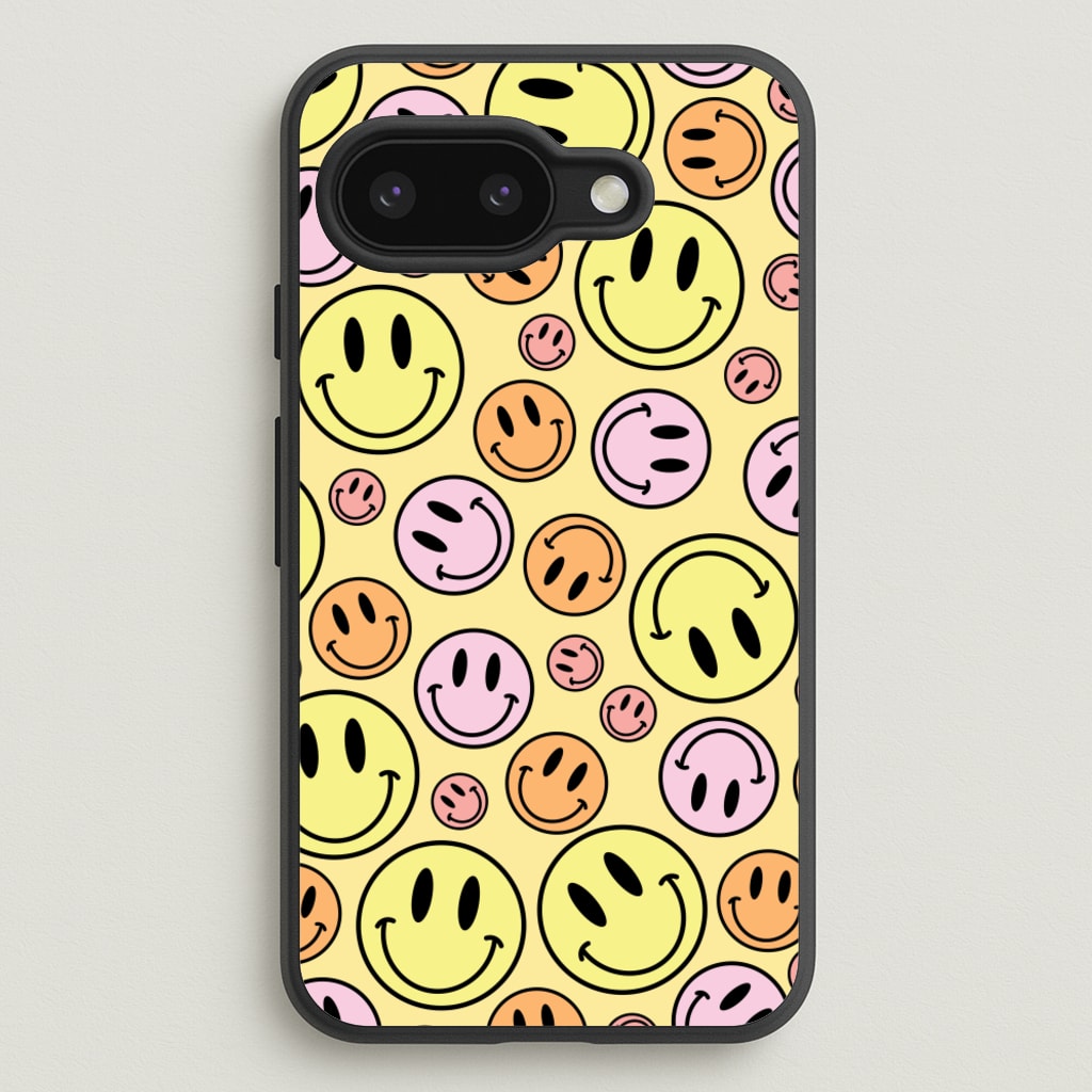 Retro Smileys Pattern - Abstract Patterns Phone Case for Google Pixel 9a
