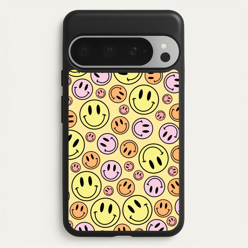 Retro Smileys Pattern - Abstract Patterns Phone Case for Google Pixel 9 Pro XL