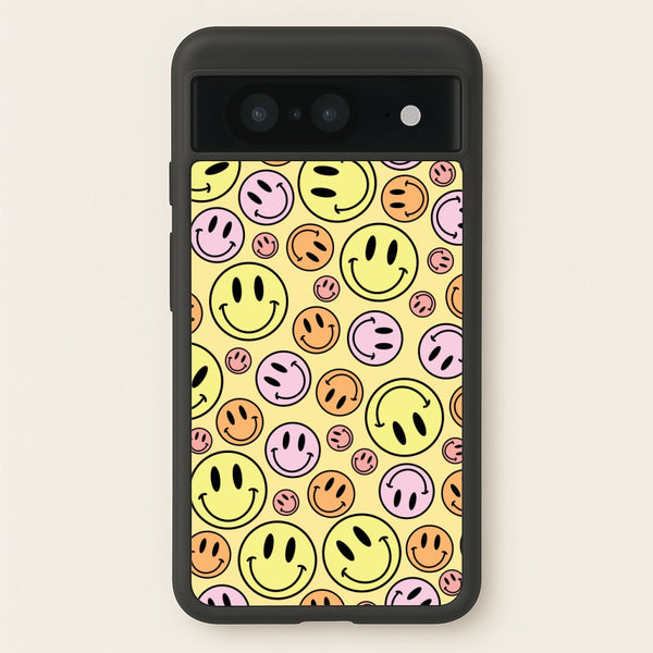 Retro Smileys Pattern - Abstract Patterns Phone Case for Google Pixel 8