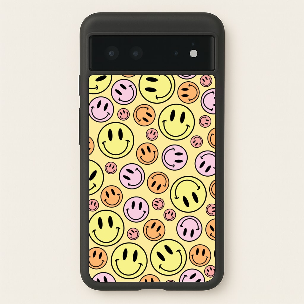Retro Smileys Pattern - Abstract Patterns Phone Case for Google Pixel 6