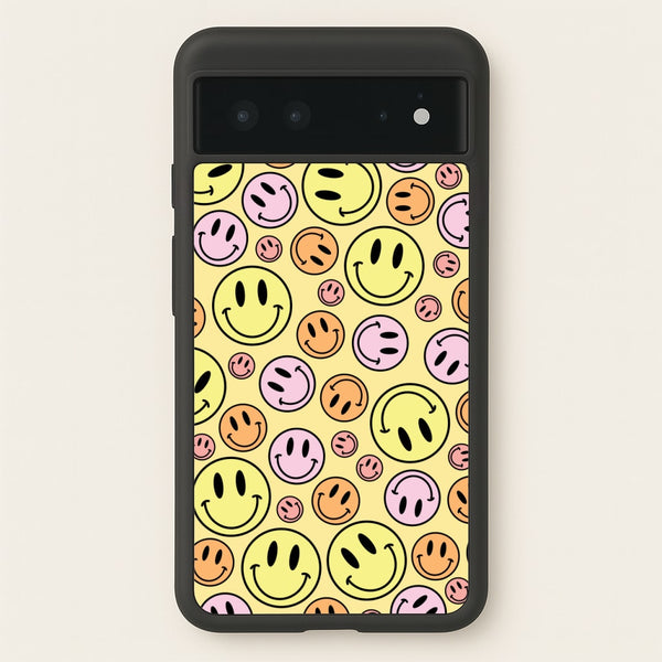 Retro Smileys Pattern - Abstract Patterns Phone Case for Google Pixel 6