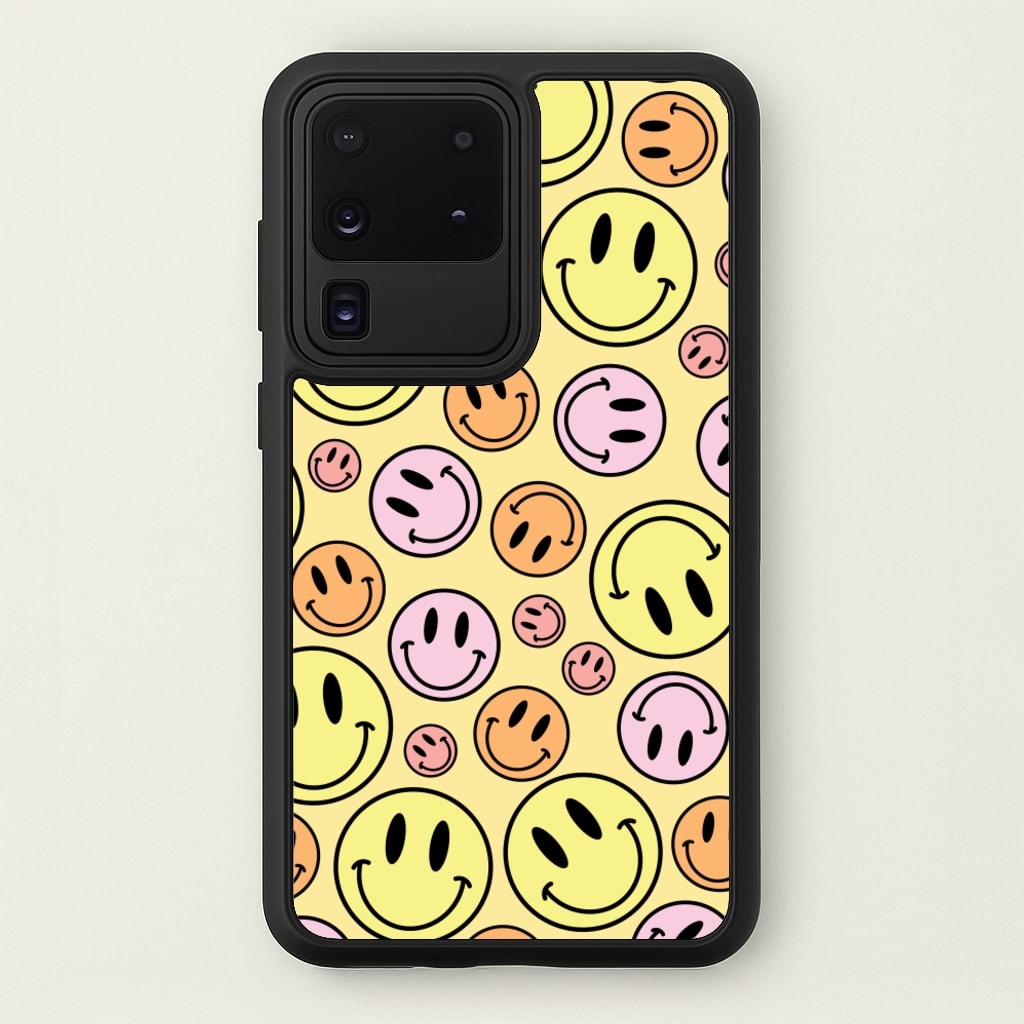 Retro Smileys Pattern - Abstract Patterns Phone Case for Galaxy S20 Ultra