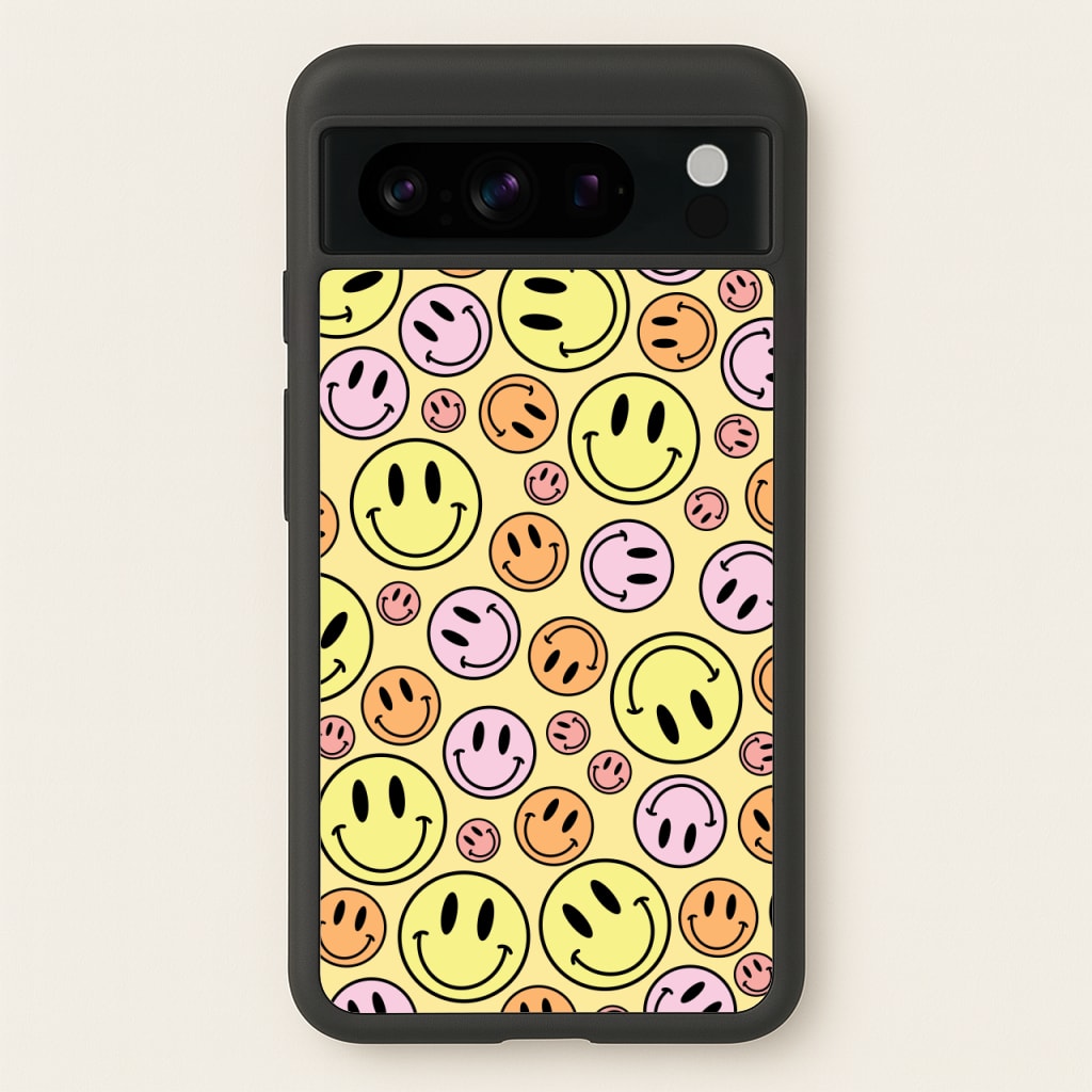 Retro Smileys Pattern - Abstract Patterns Phone Case for Google Pixel 8 Pro