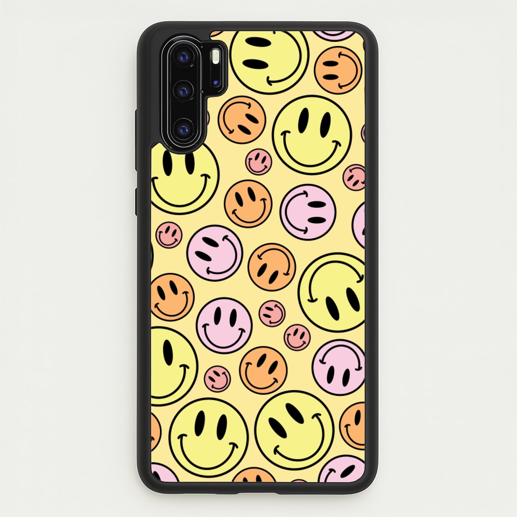 Retro Smileys Pattern - Abstract Patterns Phone Case for Huawei P30 Pro
