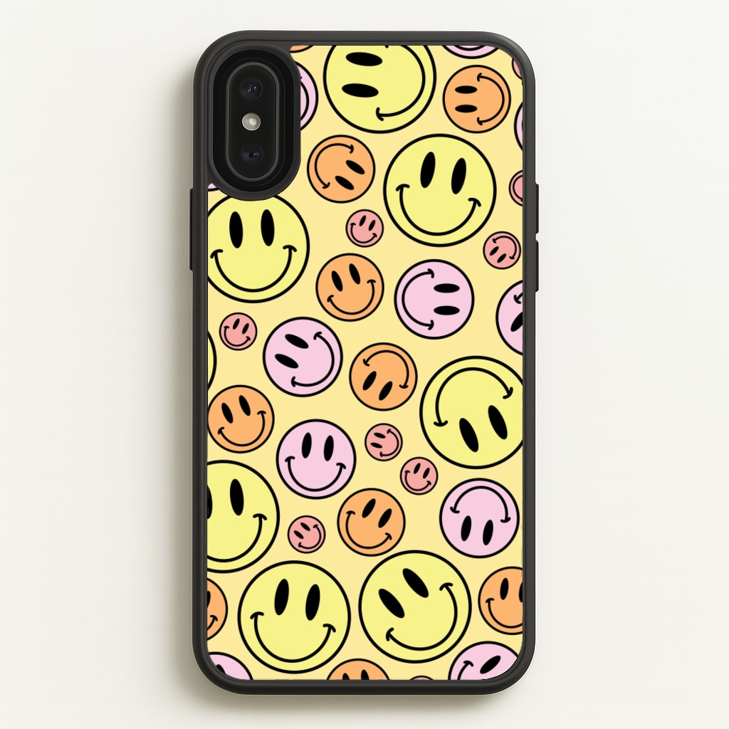 Retro Smileys Pattern - Abstract Patterns Phone Case for iPhone XS Max