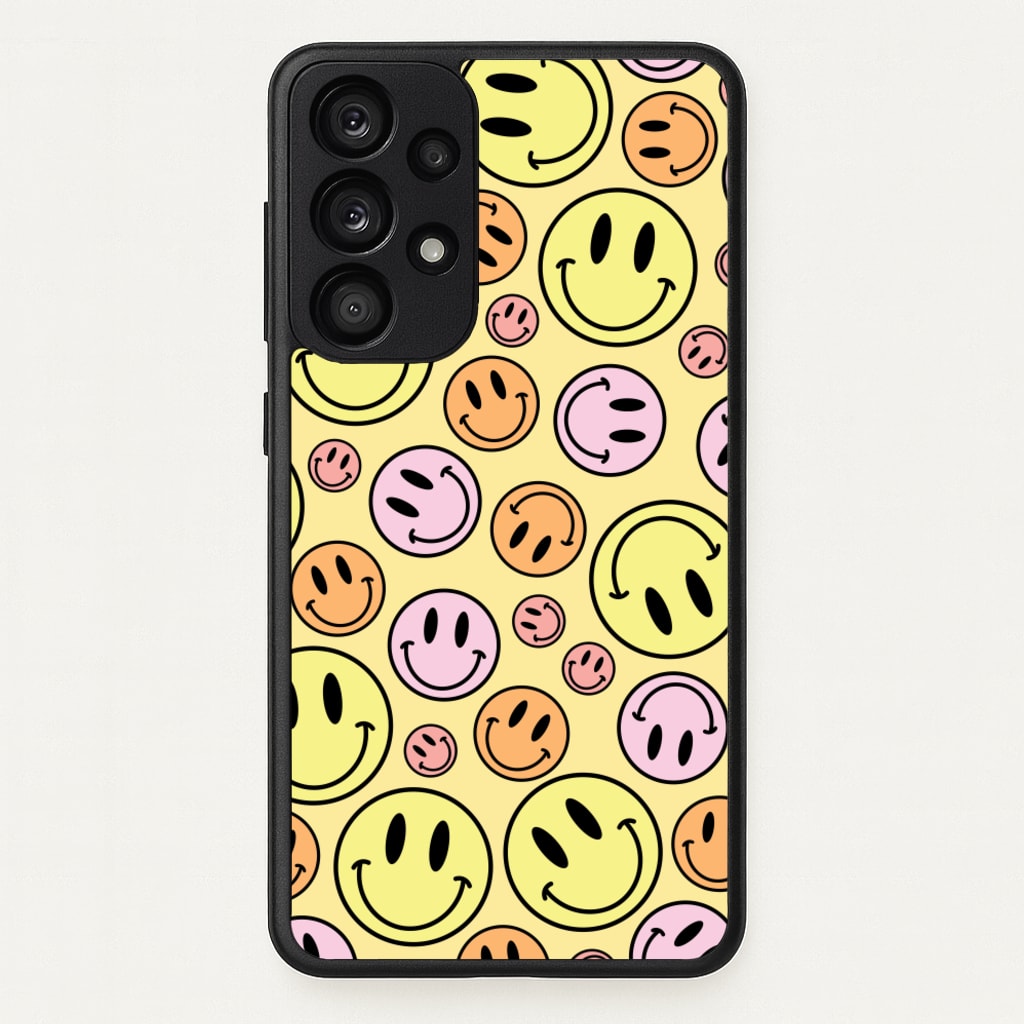 Retro Smileys Pattern - Abstract Patterns Phone Case for Galaxy A53
