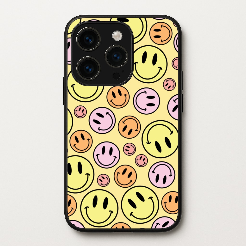 Retro Smileys Pattern - Abstract Patterns Phone Case for iPhone 14 Pro