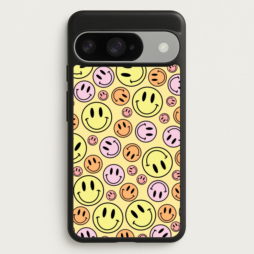 Retro Smileys Pattern Phone Case for Google Pixel 10 / 10 Pro