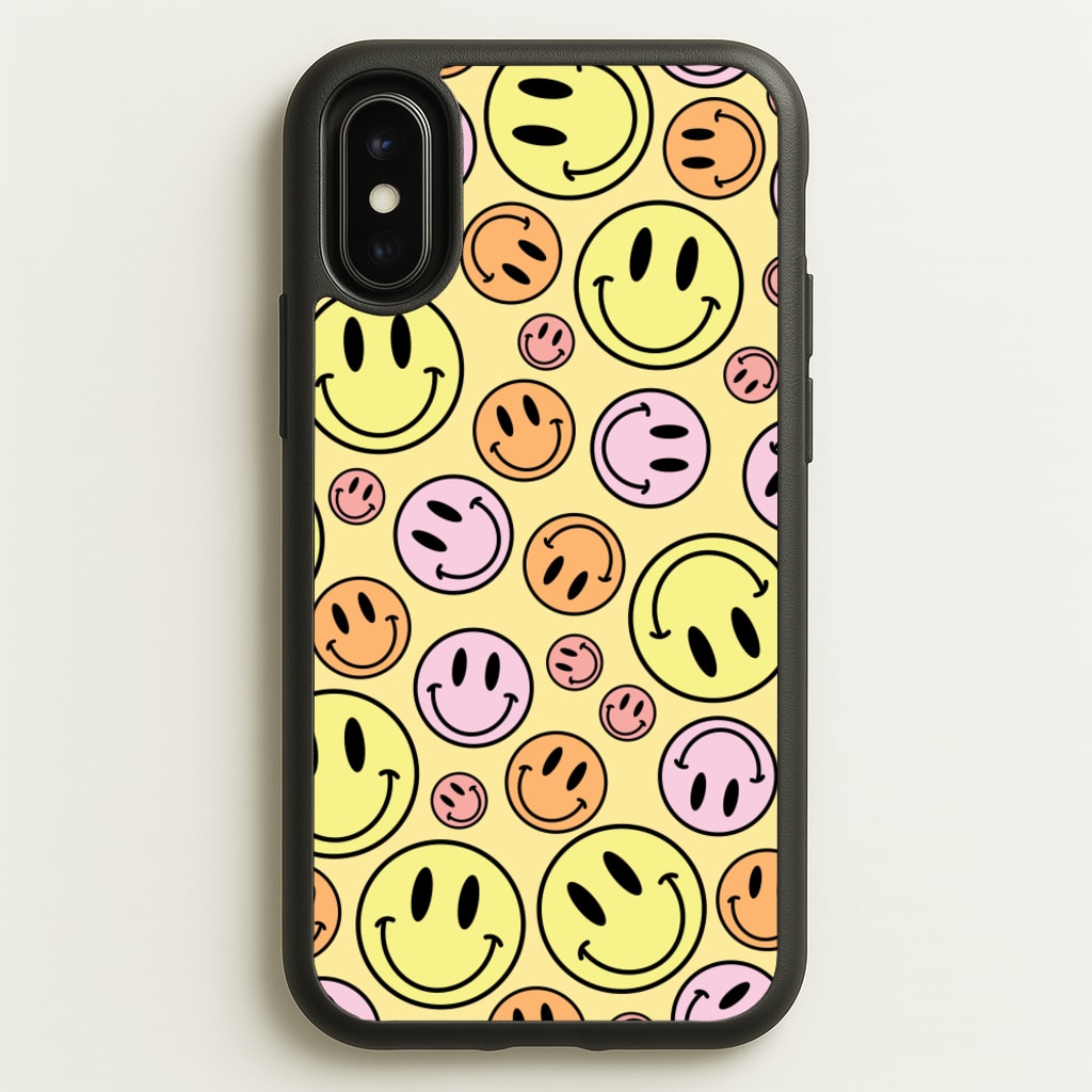 Retro Smileys Pattern - Abstract Patterns Phone Case for iPhone X / XS