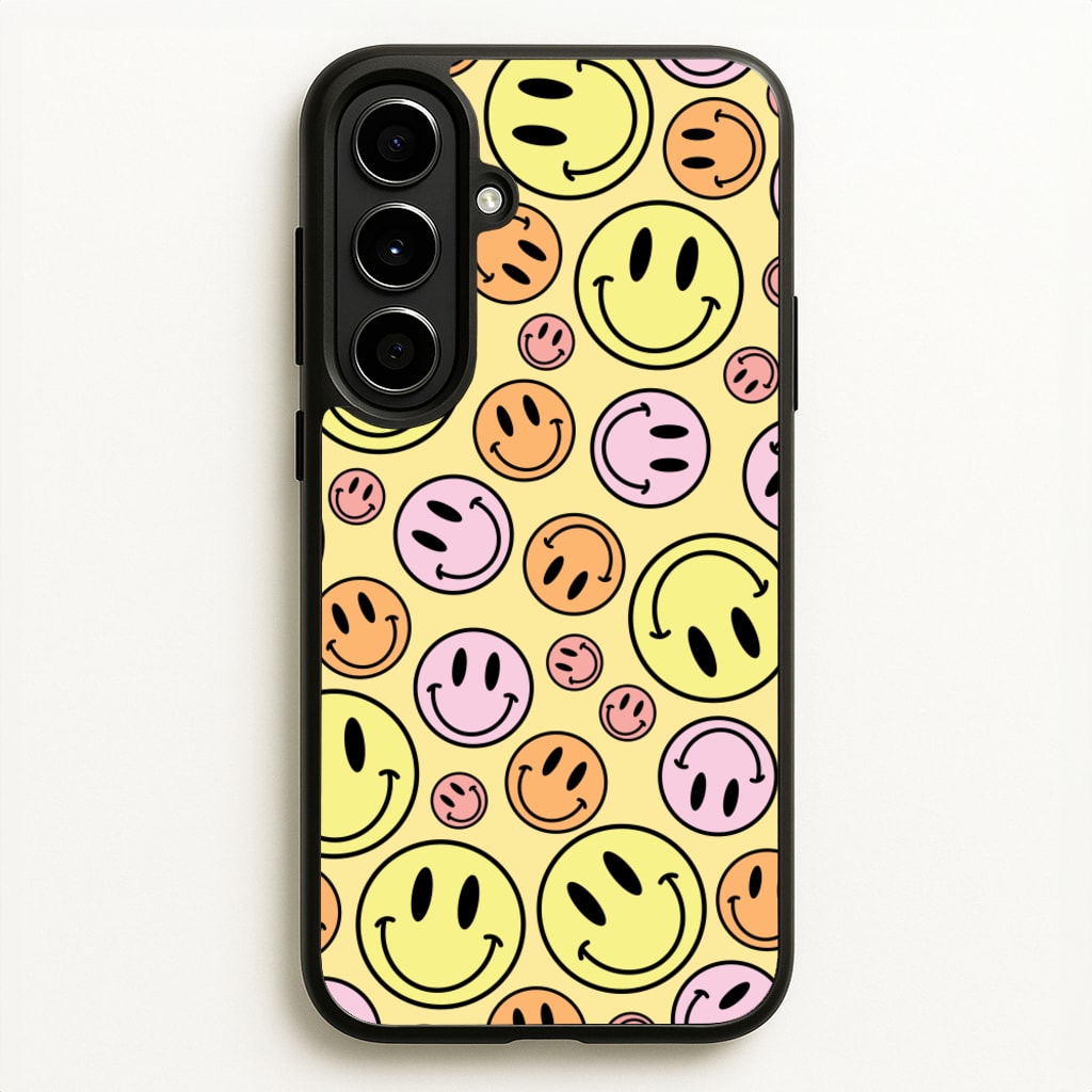 Retro Smileys Pattern - Abstract Patterns Phone Case for Galaxy A56