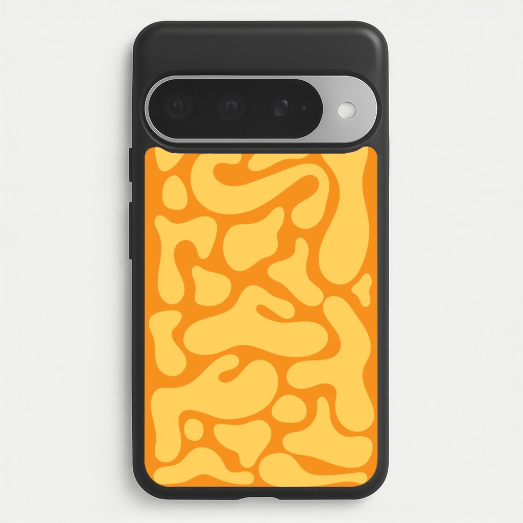 Yellow Blobs Abstract Pattern Phone Case for Google Pixel 10 Pro XL