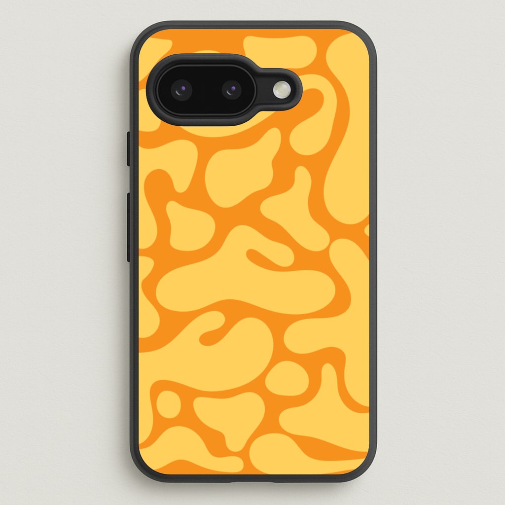 Yellow Blobs Abstract Pattern - Abstract Patterns Phone Case for Google Pixel 9a