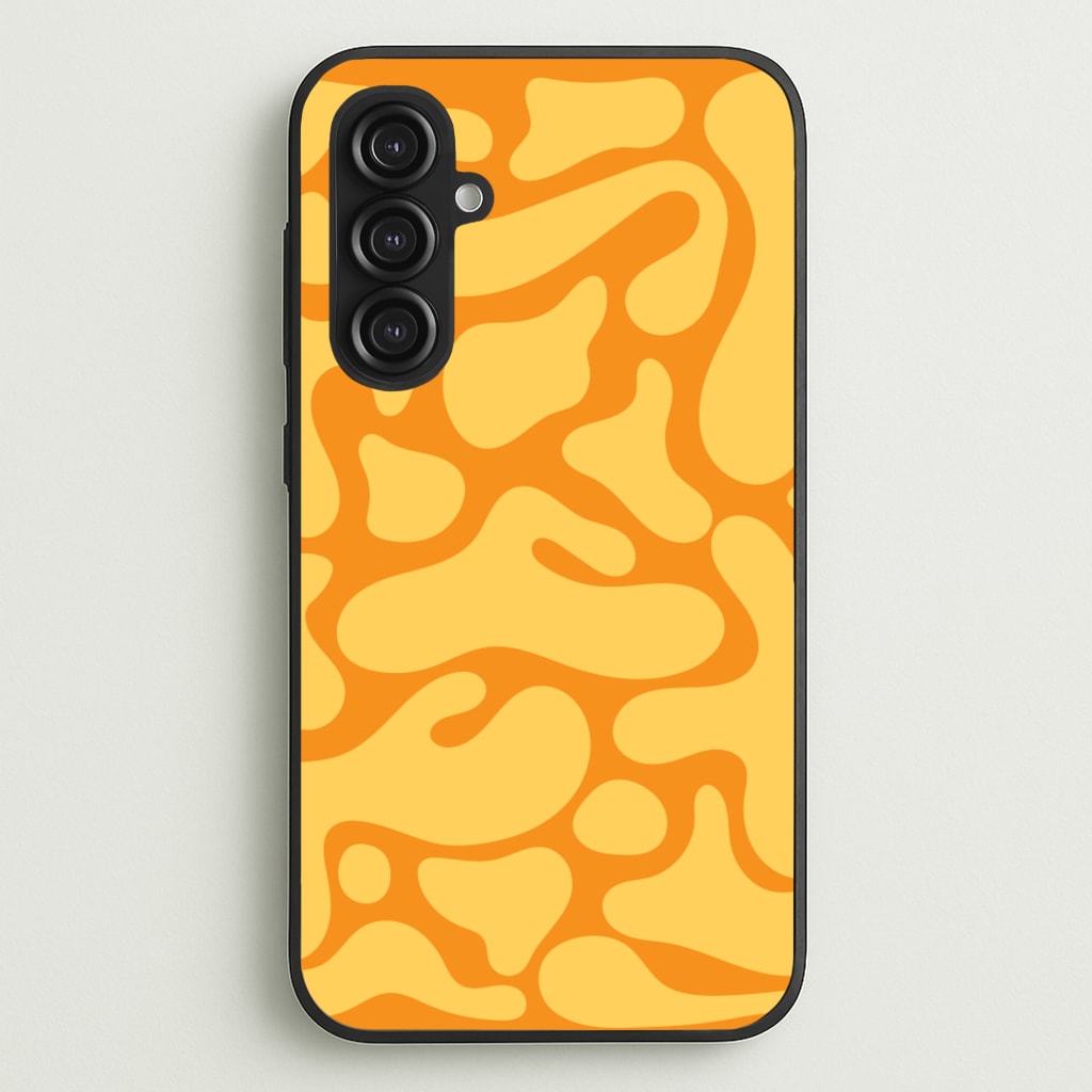 Yellow Blobs Abstract Pattern - Abstract Patterns Phone Case for Galaxy S23FE