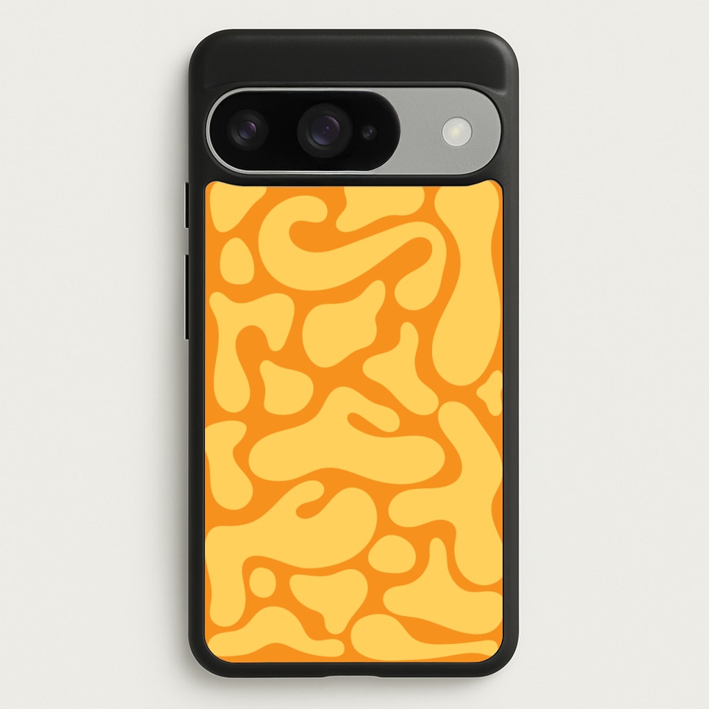 Yellow Blobs Abstract Pattern Phone Case for Google Pixel 10 / 10 Pro