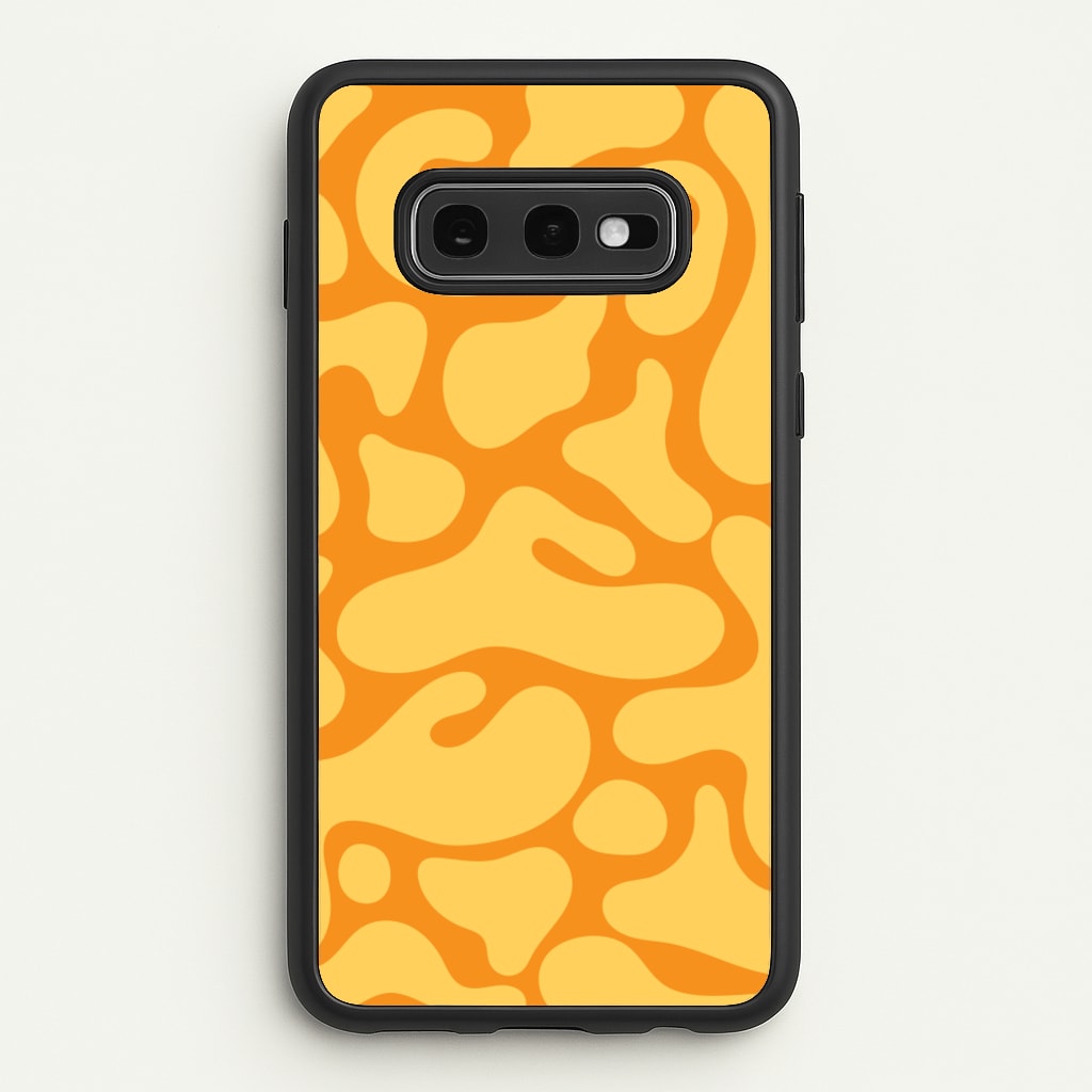 Yellow Blobs Abstract Pattern - Abstract Patterns Phone Case for Galaxy S10e