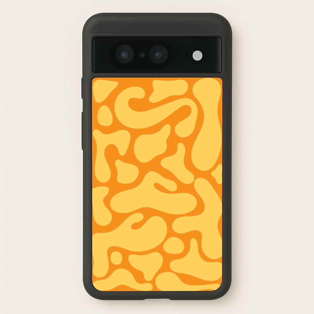 Yellow Blobs Abstract Pattern - Abstract Patterns Phone Case for Google Pixel 8