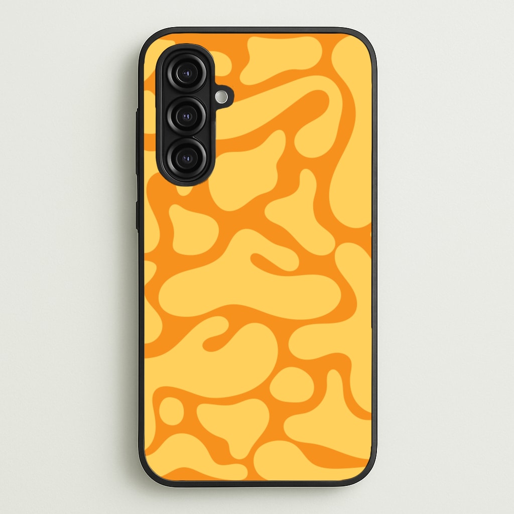 Yellow Blobs Abstract Pattern - Abstract Patterns Phone Case for Galaxy A16