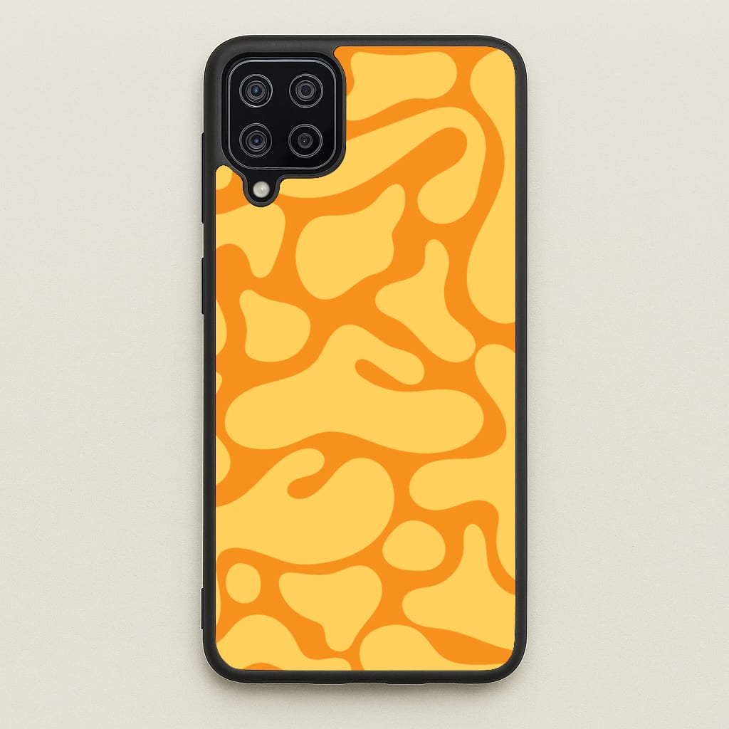 Yellow Blobs Abstract Pattern - Abstract Patterns Phone Case for Galaxy A12