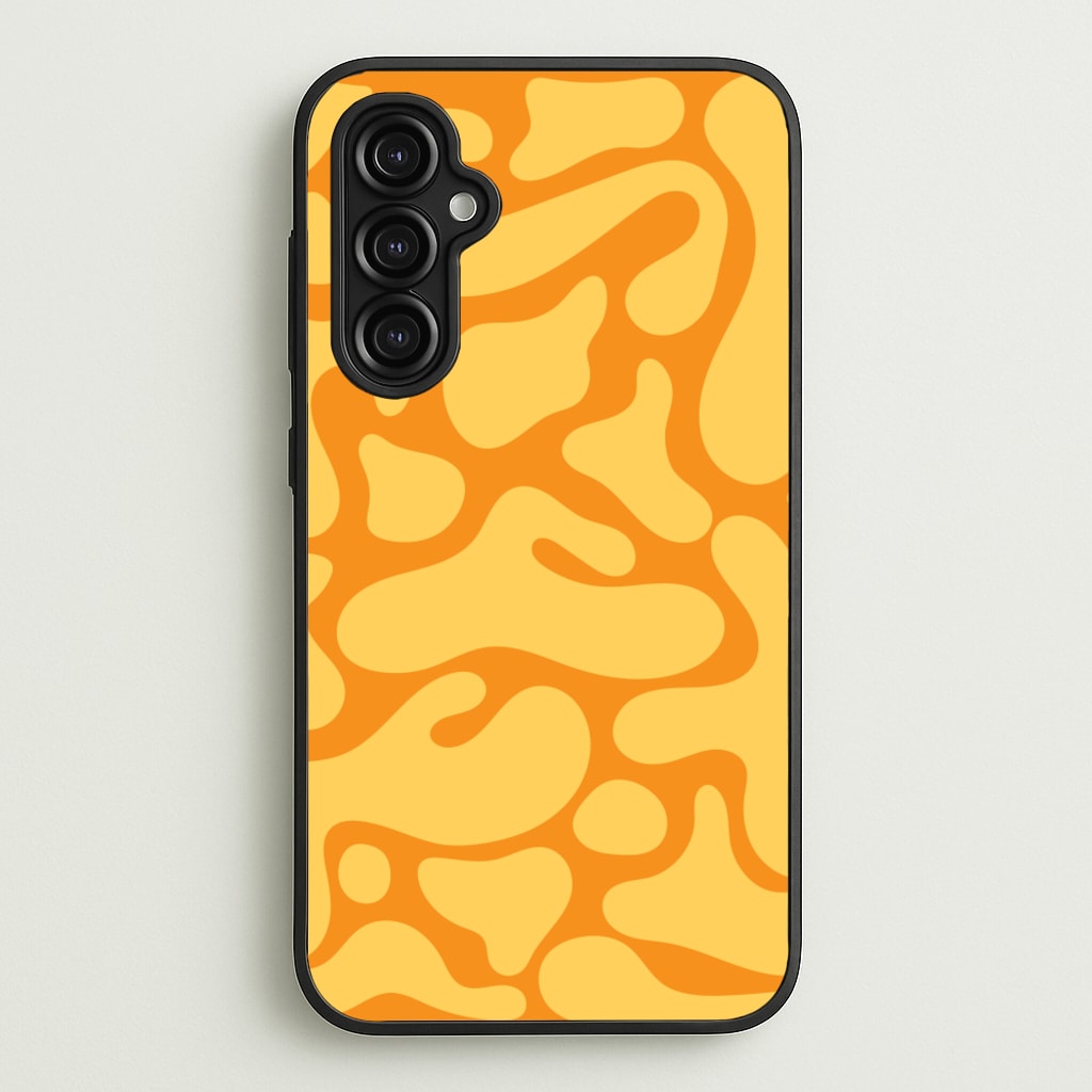 Yellow Blobs Abstract Pattern - Abstract Patterns Phone Case for Galaxy A14
