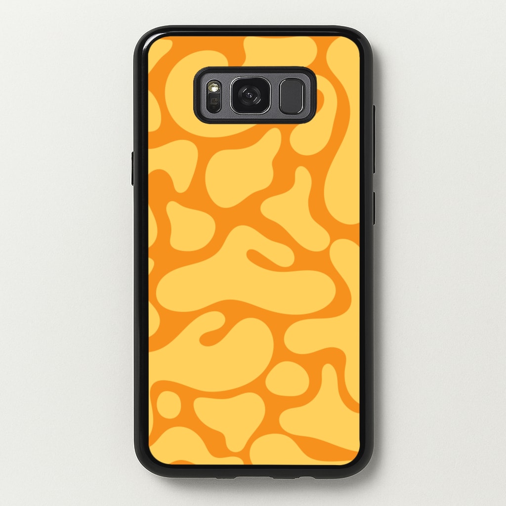 Yellow Blobs Abstract Pattern - Abstract Patterns Phone Case for Galaxy S8 Plus