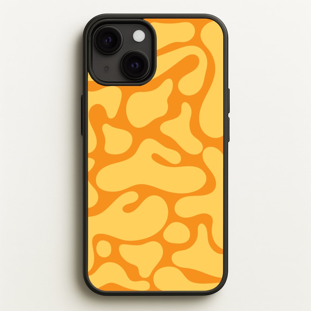 Yellow Blobs Abstract Pattern - Abstract Patterns Phone Case for iPhone 13