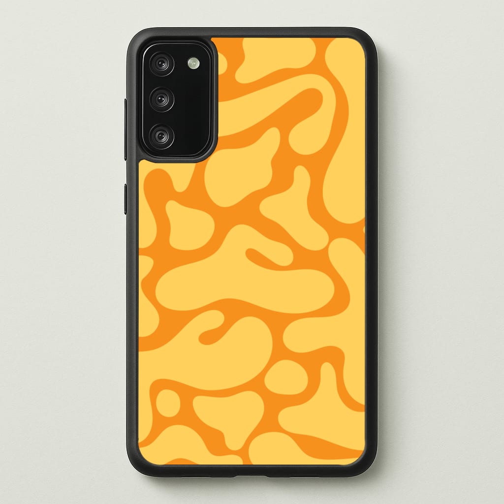 Yellow Blobs Abstract Pattern - Abstract Patterns Phone Case for Galaxy S20