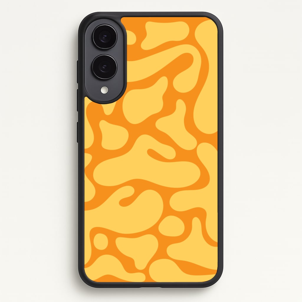 Yellow Blobs Abstract Pattern - Abstract Patterns Phone Case for Galaxy S25 Edge