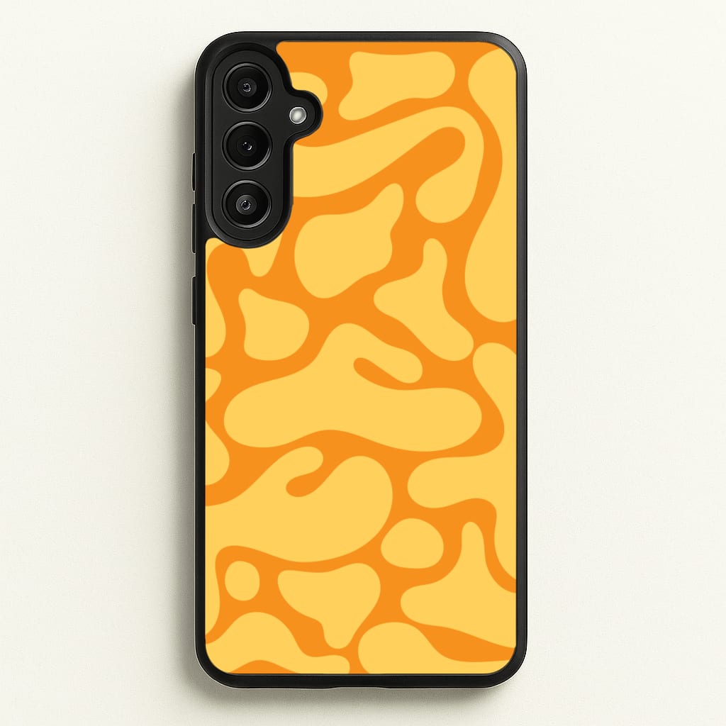 Yellow Blobs Abstract Pattern - Abstract Patterns Phone Case for Galaxy A34