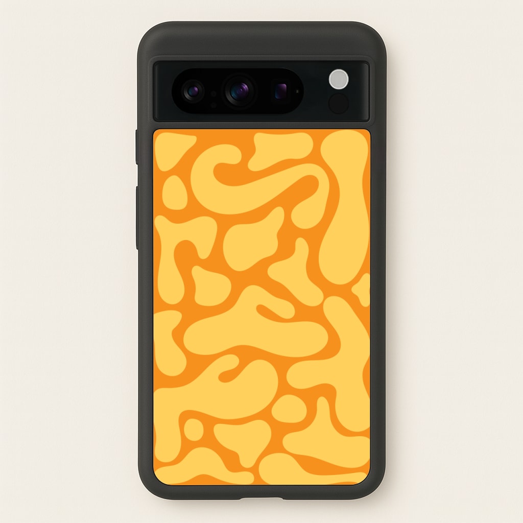 Yellow Blobs Abstract Pattern - Abstract Patterns Phone Case for Google Pixel 8 Pro