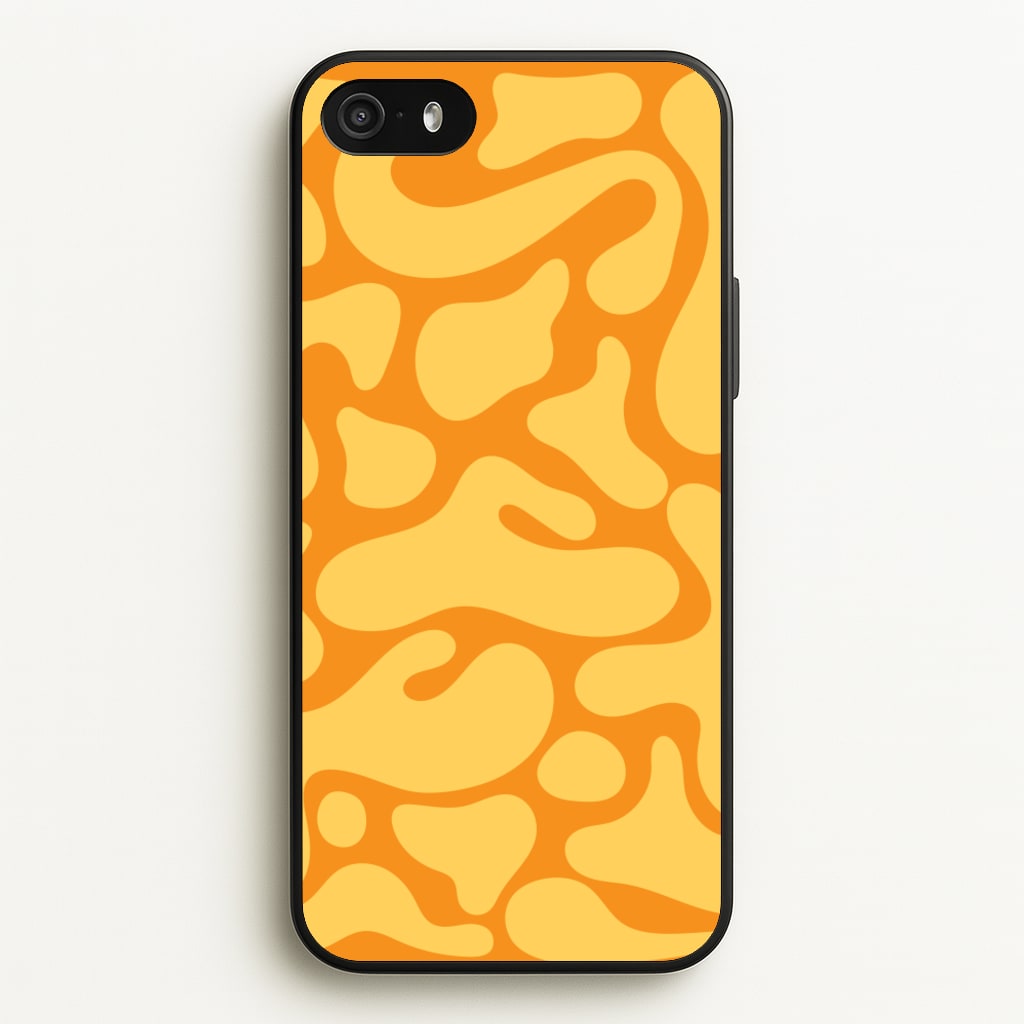 Yellow Blobs Abstract Pattern - Abstract Patterns Phone Case for iPhone 5 / 5s / SE 2016