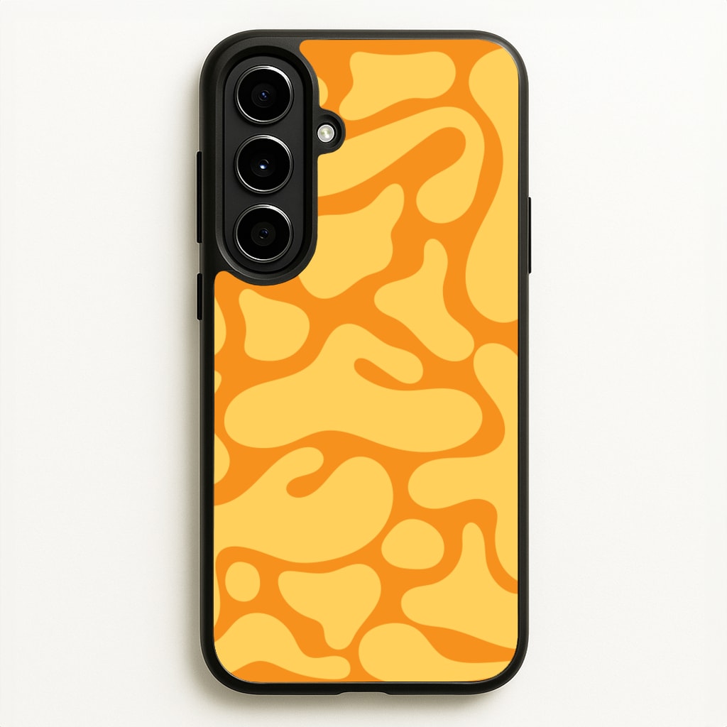 Yellow Blobs Abstract Pattern - Abstract Patterns Phone Case for Galaxy A56