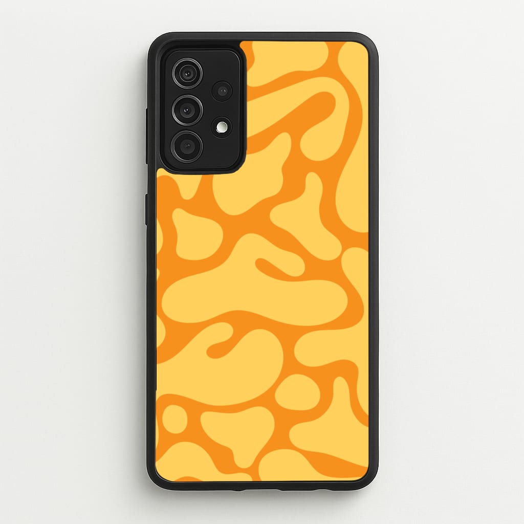 Yellow Blobs Abstract Pattern - Abstract Patterns Phone Case for Galaxy A52 / A52s