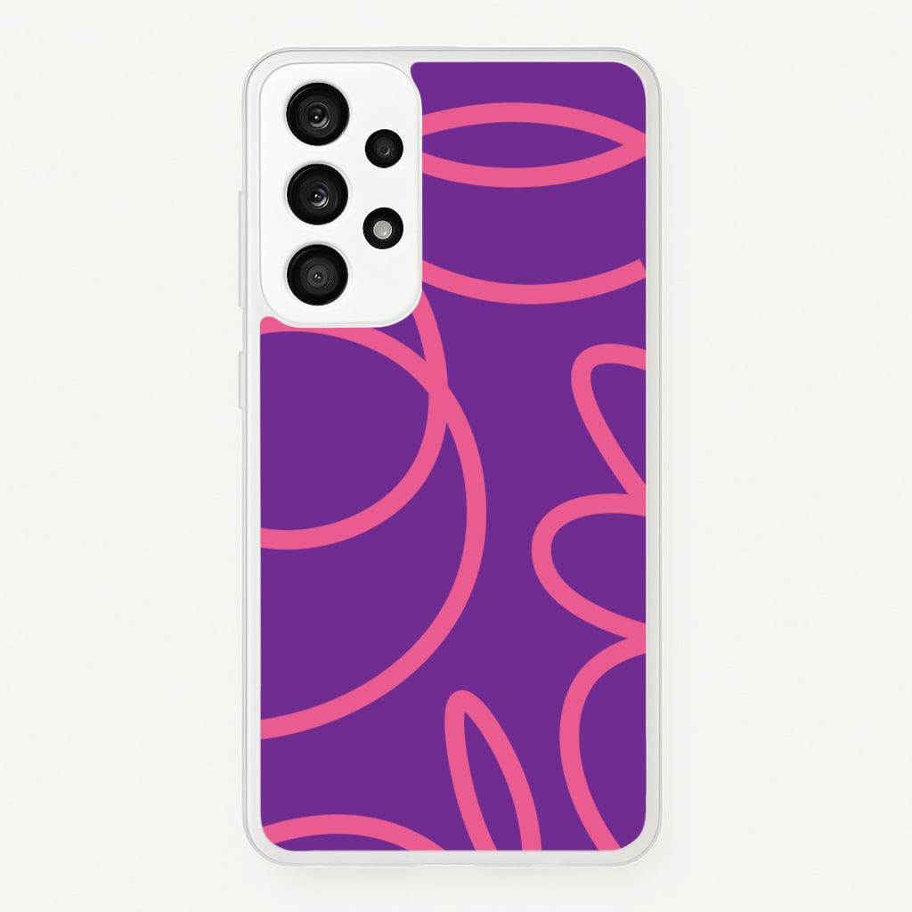 Pink Squiggles Abstract Pattern - Abstract Patterns Phone Case for Galaxy A33