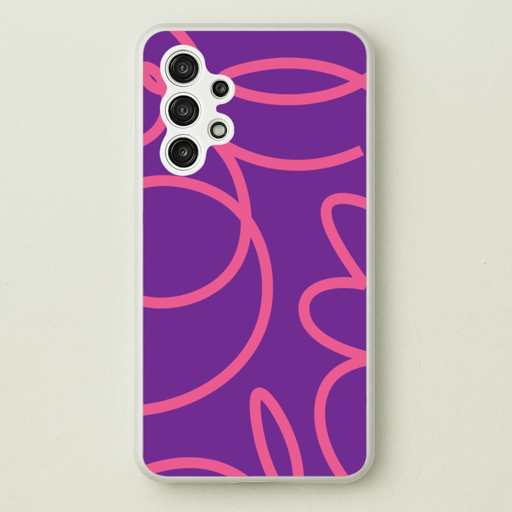 Pink Squiggles Abstract Pattern - Abstract Patterns Phone Case for Galaxy A13