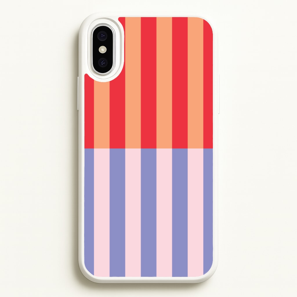 Multicoloured Pinstripe Abstract Pattern - Abstract Patterns Phone Case for iPhone XS Max